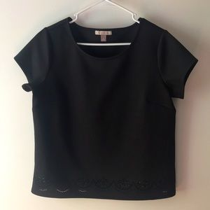 Black Top with bottom detailing